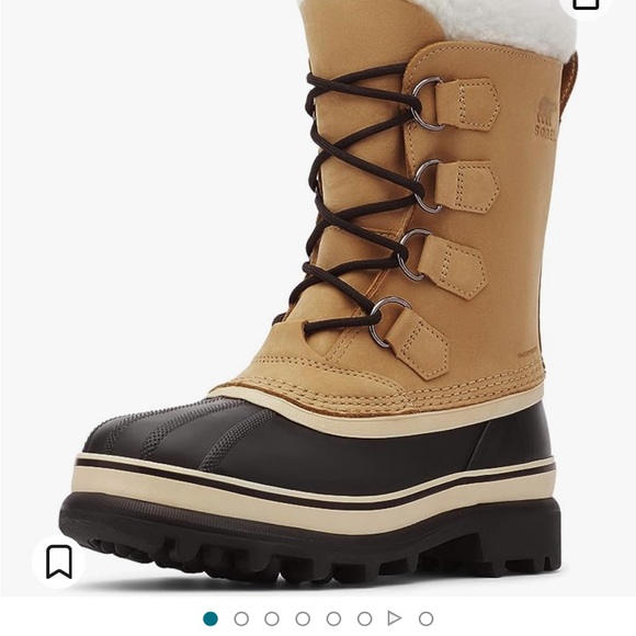 Sorel Womens Caribou WP Boots NL1004 280 Sz 6 leather w wool lining $130 - Picture 15 of 15